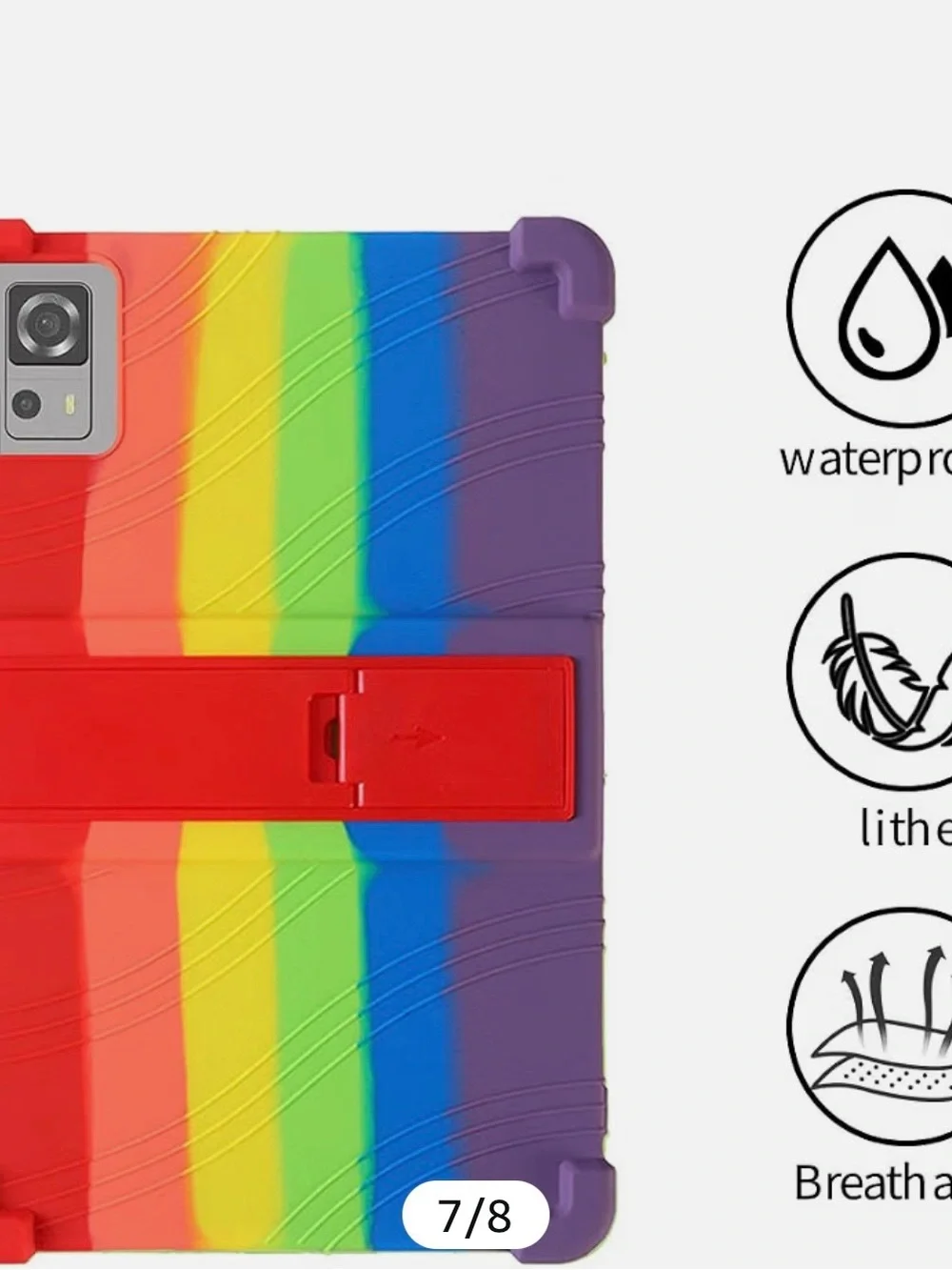 Rainbow colored Android Tablet Soft Cover- 11.97